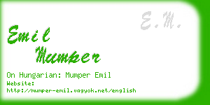 emil mumper business card